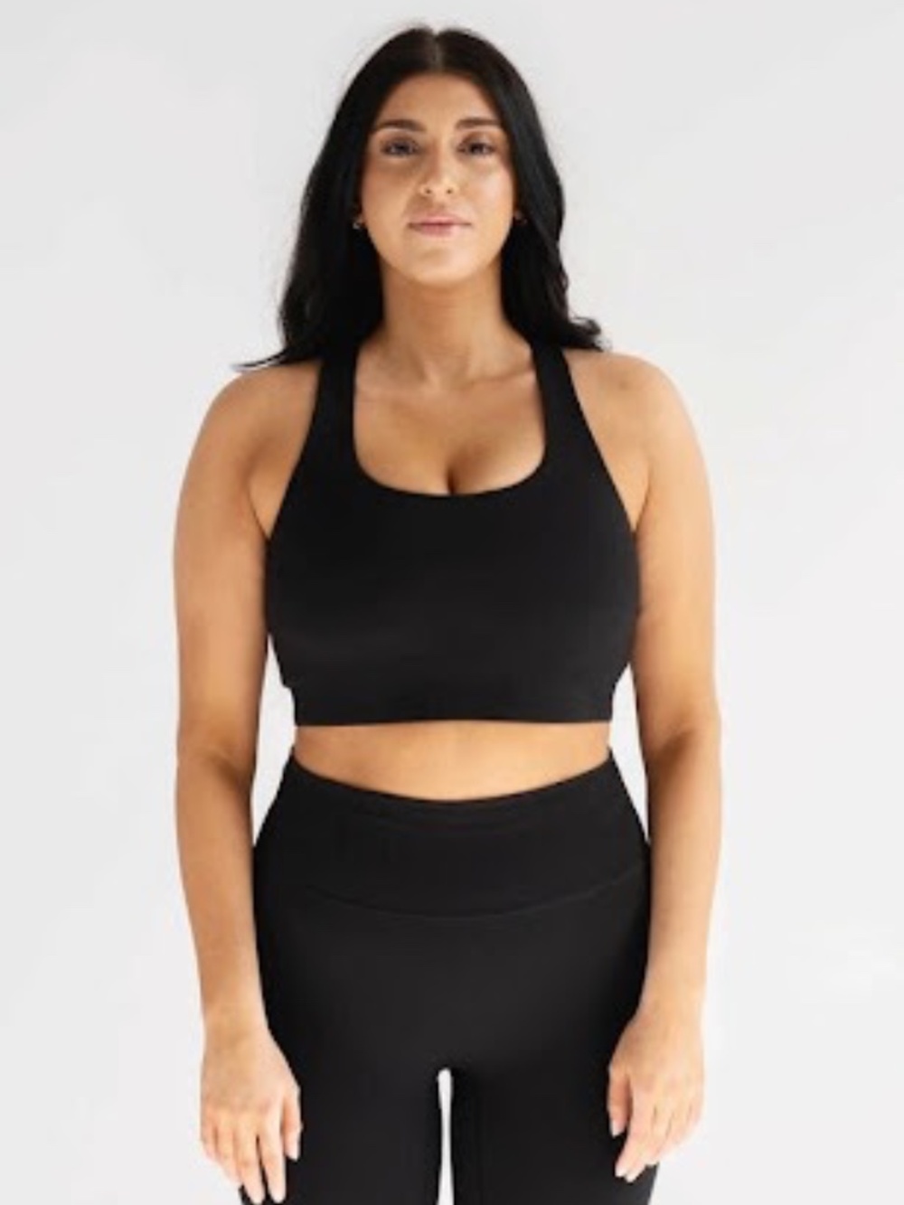 Charlie RAE Longline Sports Bra - Black - Size S